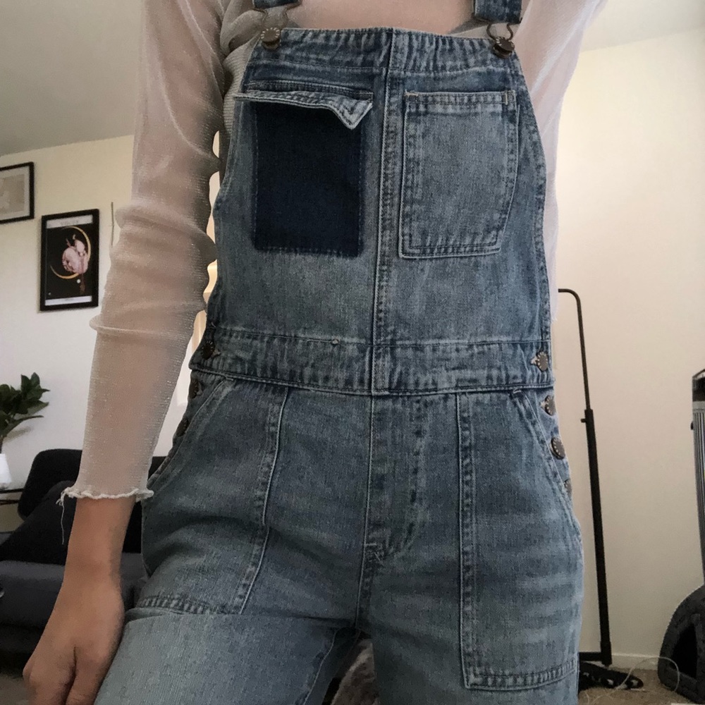 Patchwork pocket Overalls